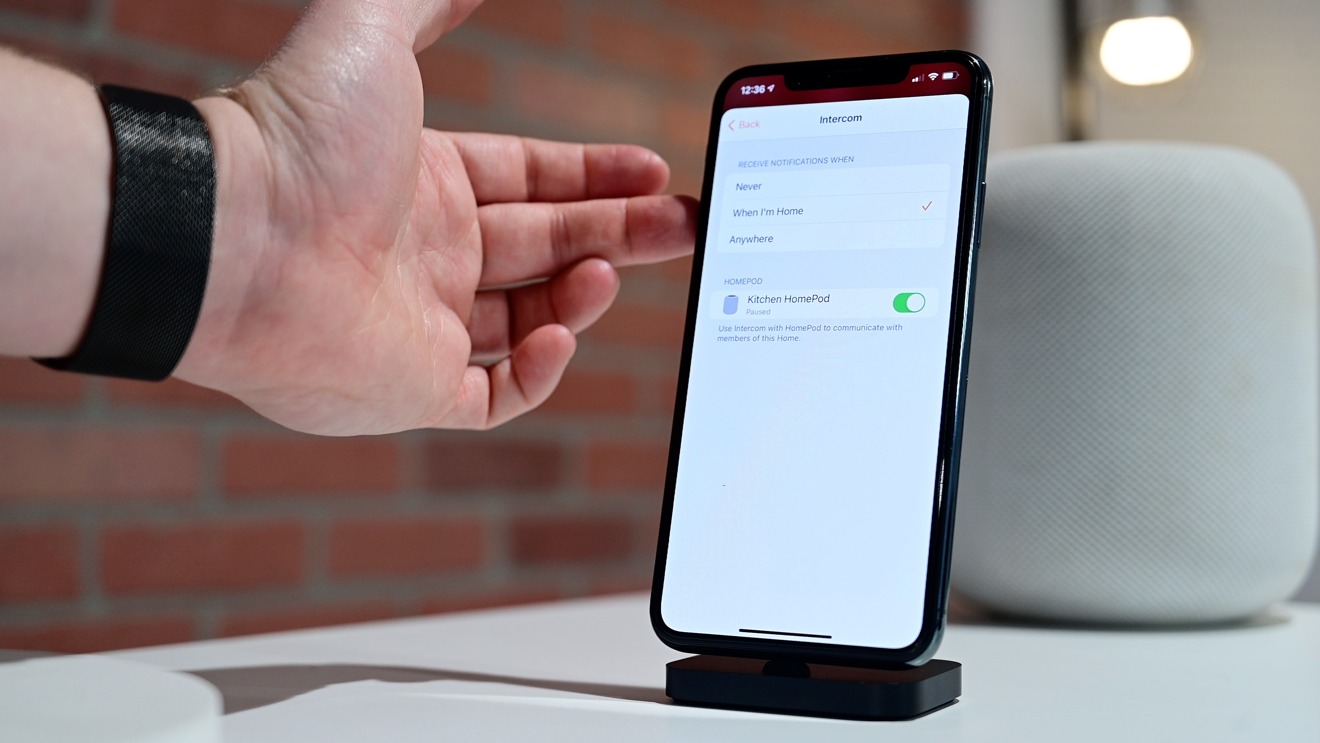 HomePod's Intercom settings