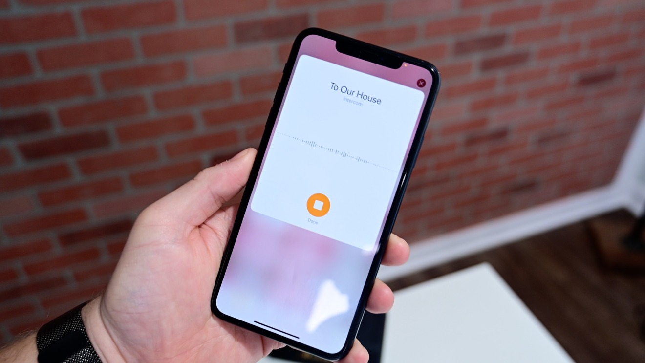 Sending an Intercom message from the Home app